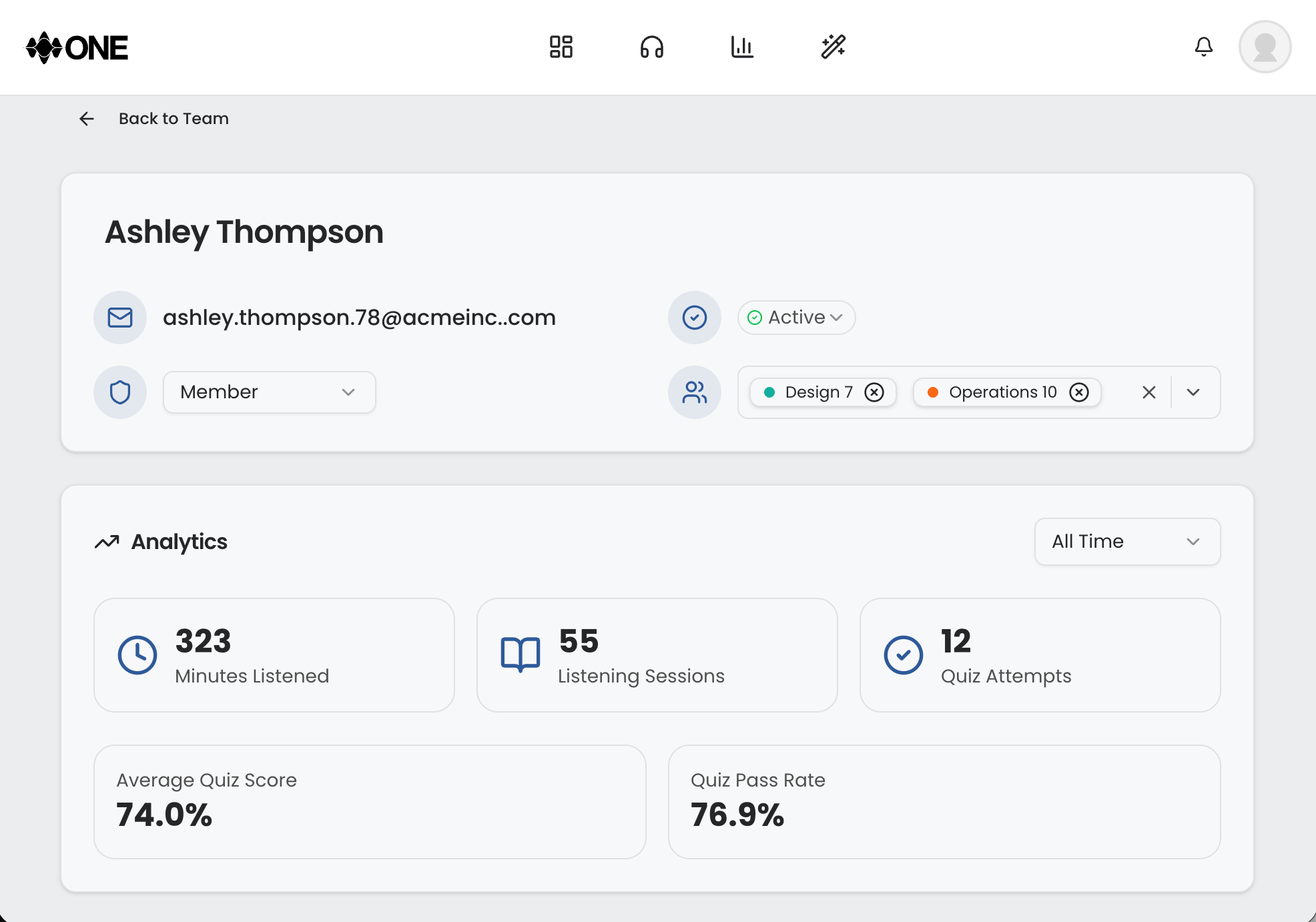 User detail and access